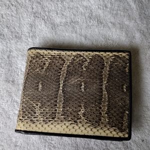 Men's Bifold Wallet Genuine Snakeskin Leather NWOT